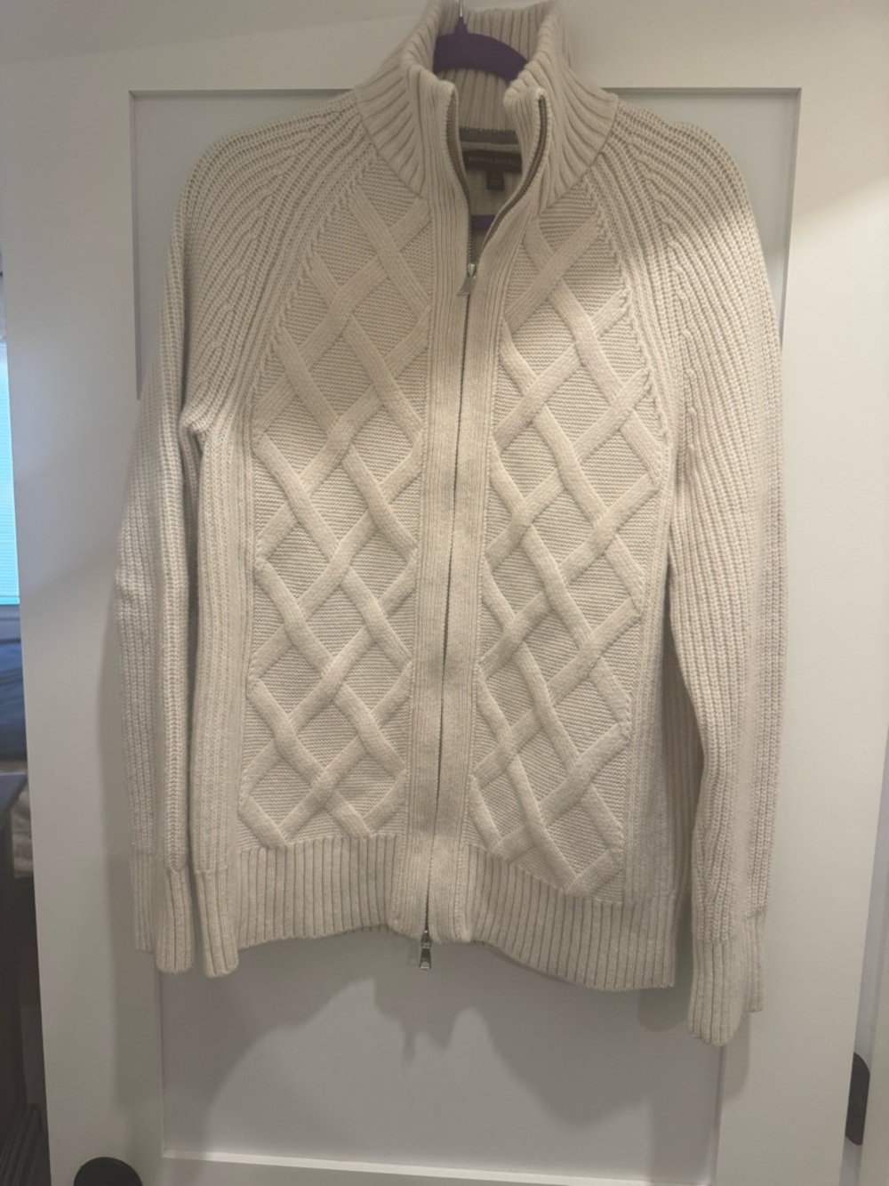 Men’s Banana Republic Merino Wool full zip sweater. Size large. - Picture 5 of 8